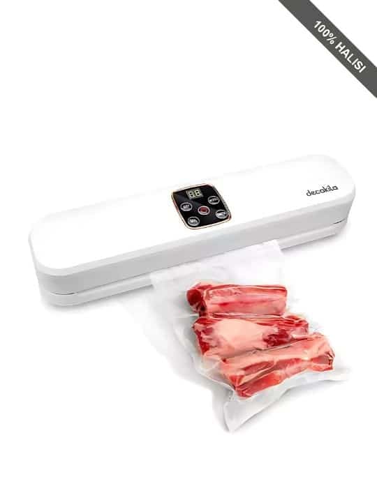 Decakila 100W One Touch Vacuum Sealer Machine for Food Preservation, Model KETT039W