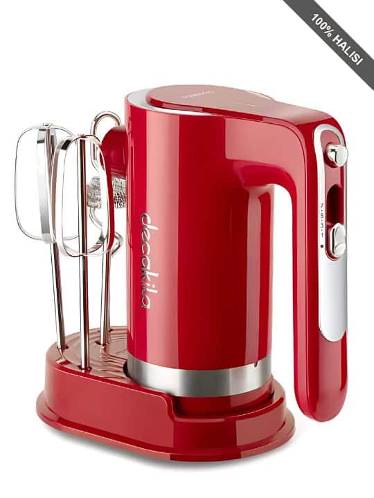 Decakila 90W 7 Speeds 2 Attachments Rechargeable Cordless Hand Mixer KMMX006R