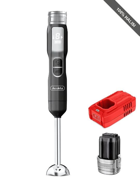 Decakila Cordless 100W LED Display 16V Battery Operated Hand Blender, KEJB048B