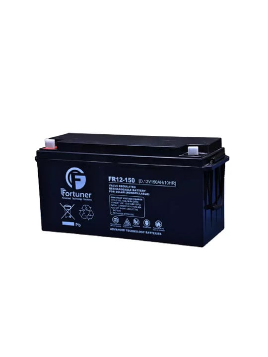 Fortuner Deep Cycle Solar Battery, 12V/150Ah AGM, Maintenance-Free - FR12-150D