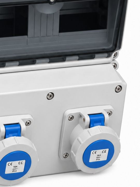 Suntree Portable Power Distribution Box, 2X16A 1P IP67 IEC Socket With 3 Holes, STW008 3 Suntree Portable Power Distribution Box, 2X16A 1P IP67 IEC Socket With 3 Holes, STW008 - Image 2